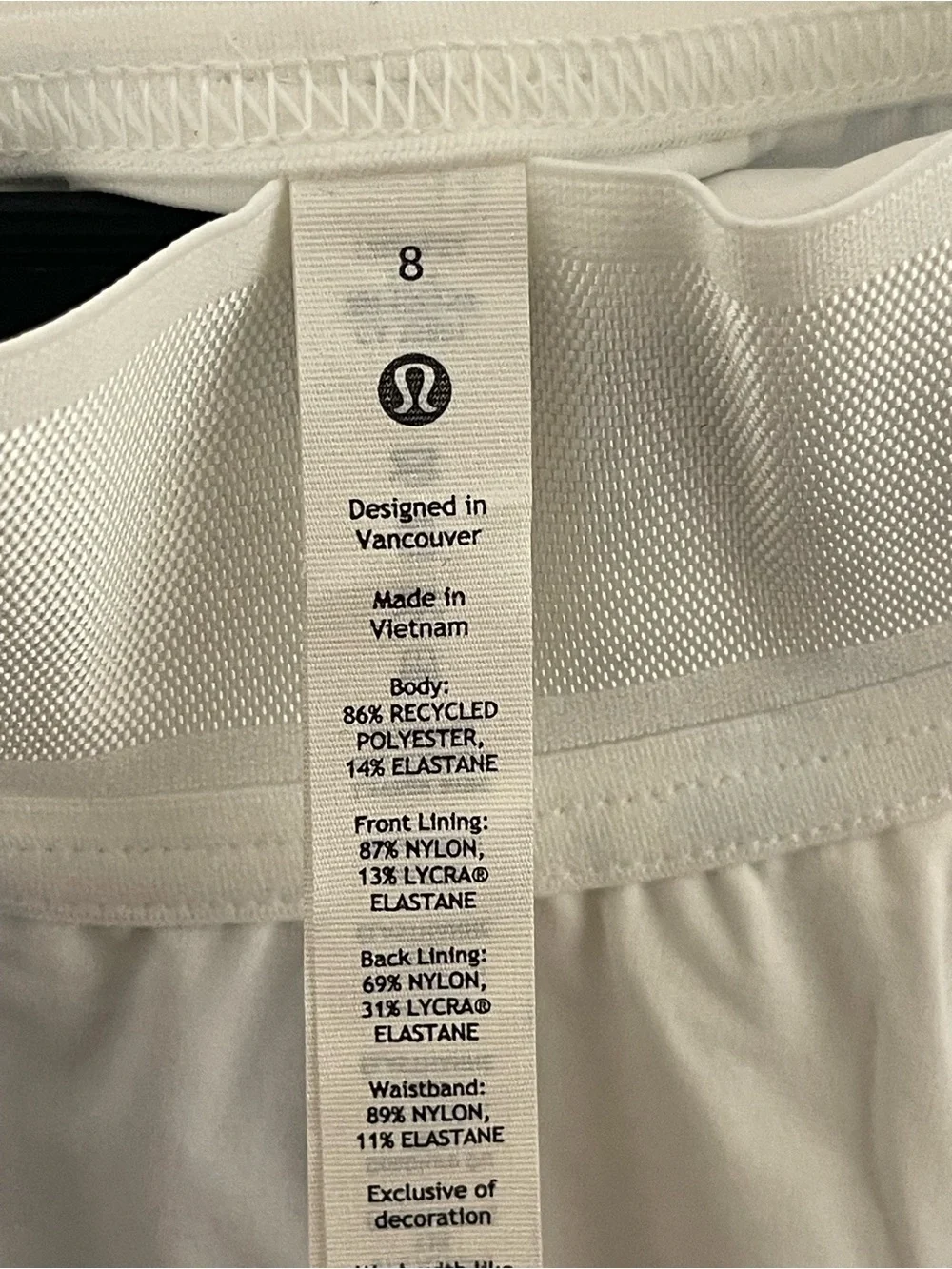 lululemon athletica White Skater Skirt with Blue and Pink Watercolor Print